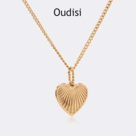 304L Stainless steel heart pendant necklace