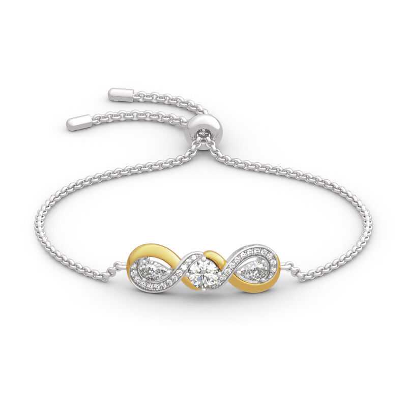S925 Mixed gold silver bracelet