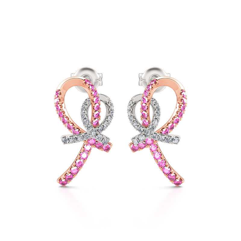 S925 Pink earring studs