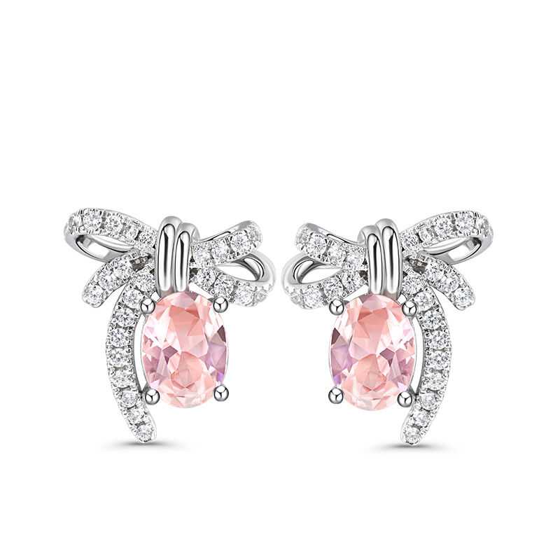 S925 Knot bow earring