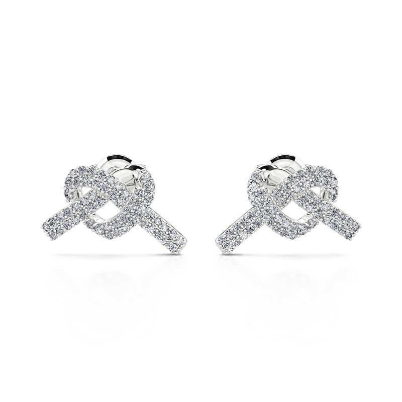 S925 Knot heart earring