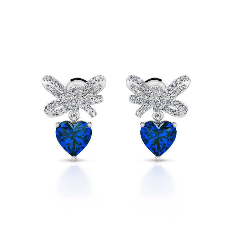 S925 Knot bow earring