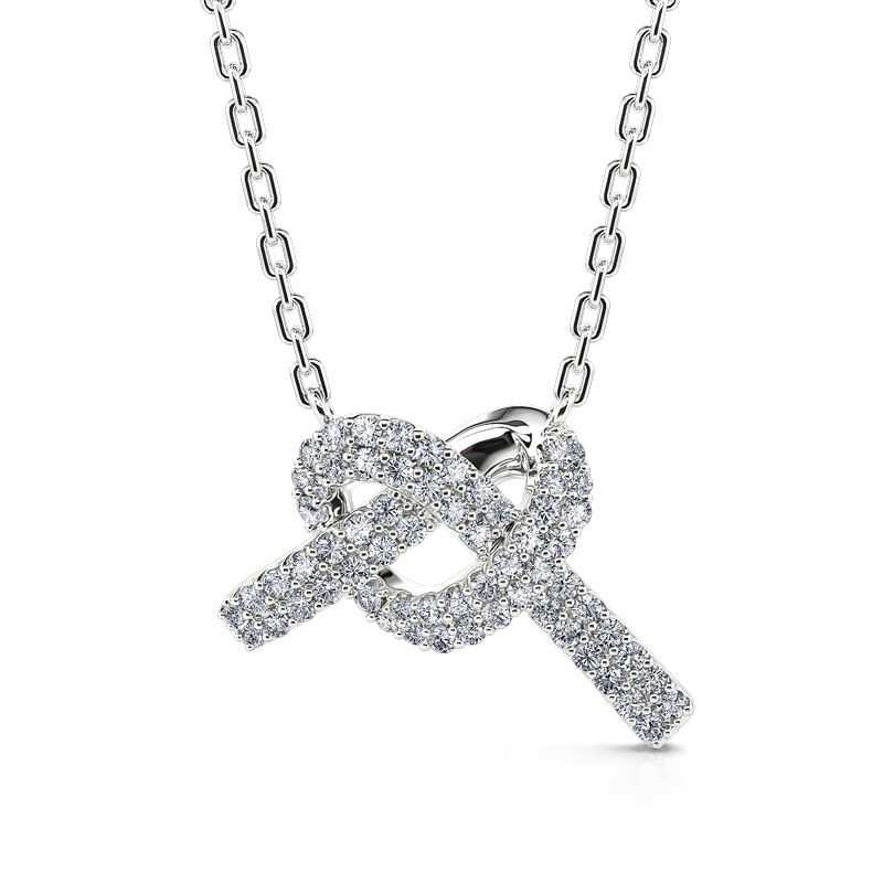 S925 Knot heart necklace