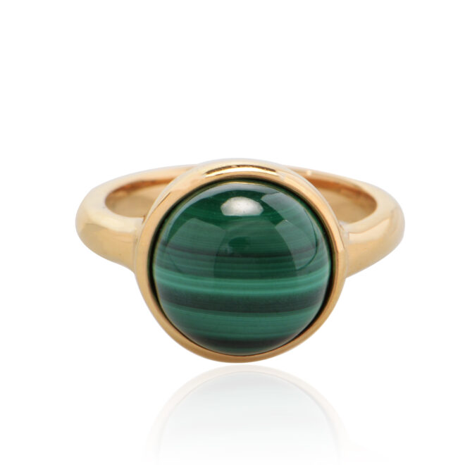 Trendy Natural Stone Rings Malachite, Onyx & Rose Quartz Jewelry for Every Style - Image 6