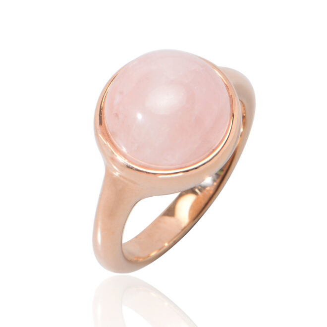 18k rose gold round Cats Eye ring Women’s Birthday Present