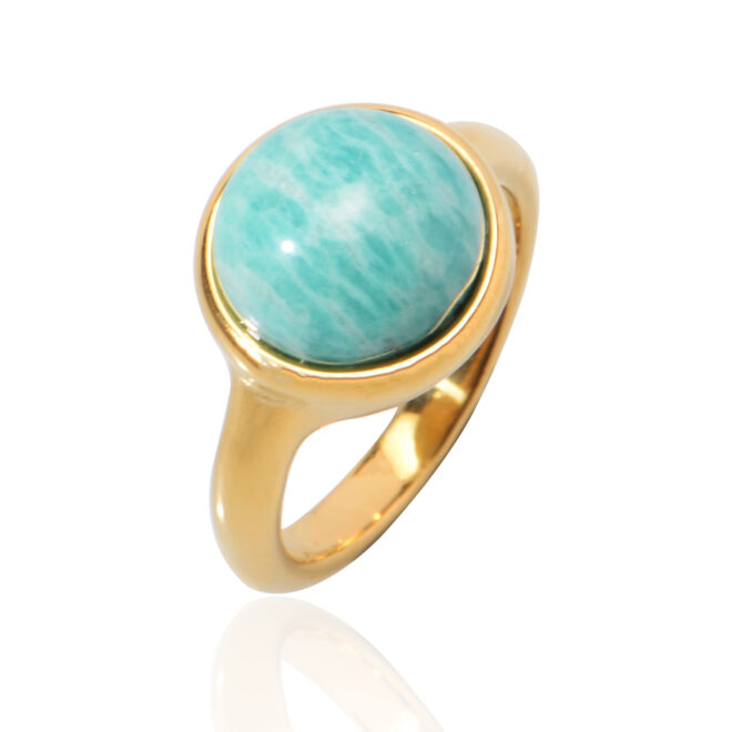 18k rose gold round Cats Eye ring Women’s Birthday Present - Image 6
