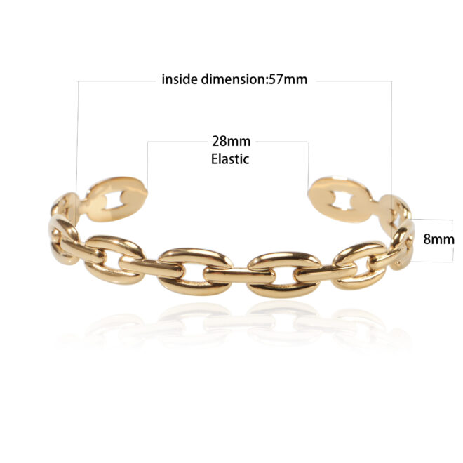 Vintage 14k Gold Plated Open Cuff Bracelet Bangle - Image 2