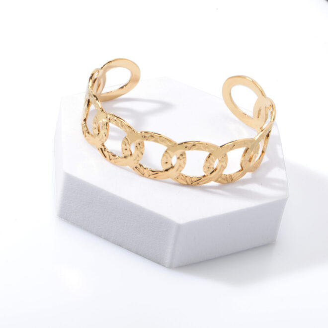 Open Ring Adjustable Women Statement Rings Party Women’s Signet Ring Gold Plated 316L stainless steel Rings - Image 4