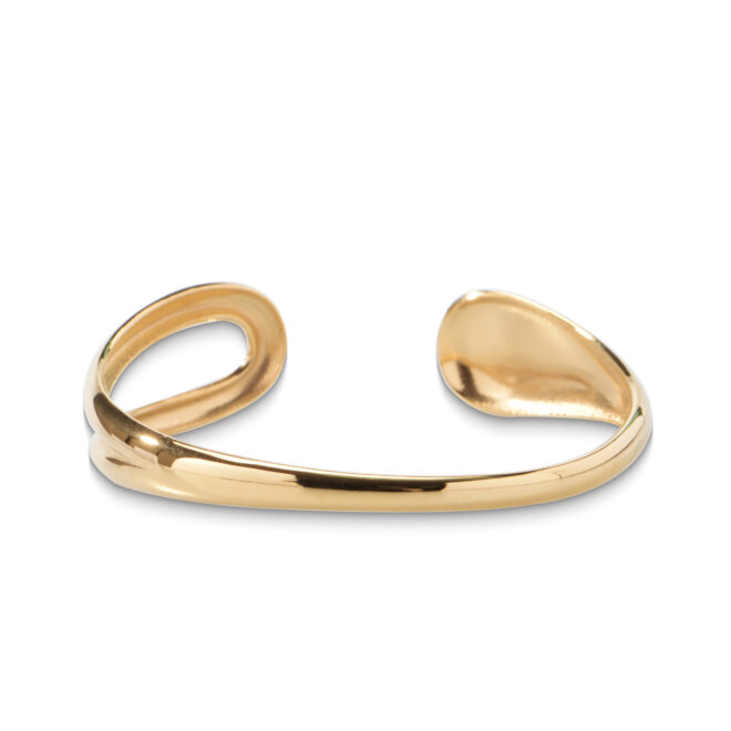 Fashion Chunky Cuff Bracelet For Women Girls Water Droplet Hollow Opening Bracelets Stainless Steel 18k Gold Color Jewelry Gift - Image 3