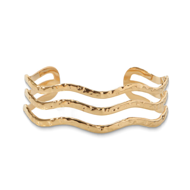 New Elegant Gold Color Boho Bangles Bracelet for Women Stainless Steel Retro Cuff Open Adjustable Bracelet Fashion Jewelry Gift - Image 3