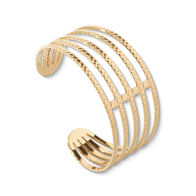 OuDiSi Openwork Cuff Bangle Bracelet Gold Tone Preppy Casual Going Out Evening - Image 2
