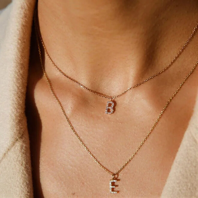 European and American Jewelry Necklace Stainless Steel 26 Letter Pendant Necklace Ready Stock Jewelry Wholesale Women's Necklace - Image 5
