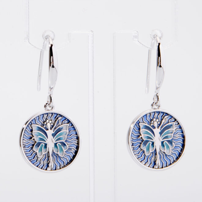 OuDiSi Sterling Silver Butterfly Hoop Earrings – Fashion Stainless Steel Earrings for Valentine's Day Gifts - Image 4