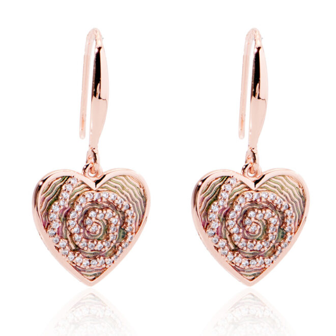 3.41g Colorful Enamel Flower & Heart Earrings – Wholesale Silver Jewelry - Image 4
