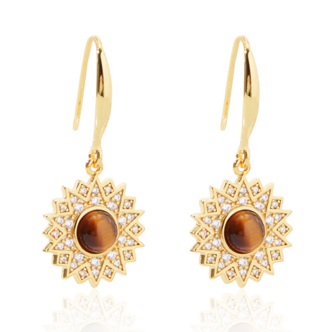 2.89g Sunflower Zircon Earrings – 925 Silver | Light Luxury Fashion Style - Image 2