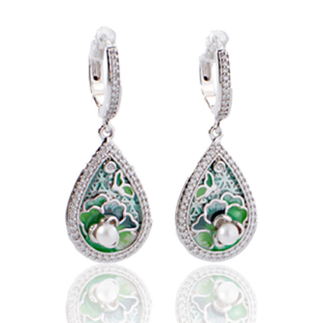 4.65g Shiny Gold-Tone Earrings – Elegant Zircon Jewelry in 925 Silver for Women - Image 5