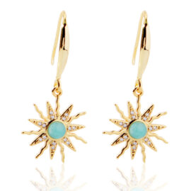 2.07g Retro Octagonal Star Earrings – 925 Silver with Zircon & 18K Gold Color | Winter Trendy Gift