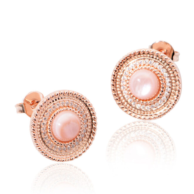 3.36g 925 Silver Sunflower Stud Earrings for Women – Opal Center & Zircon Petals with 18K Gold Plating - Image 3