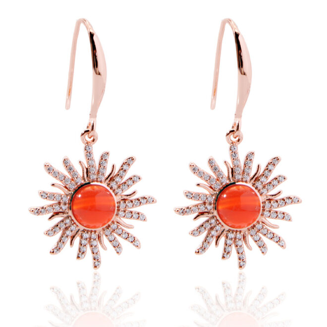 3.4g Elegant 925 Silver Earrings with Zircon – Gold-Plated Retro Star Design for Women - Image 2