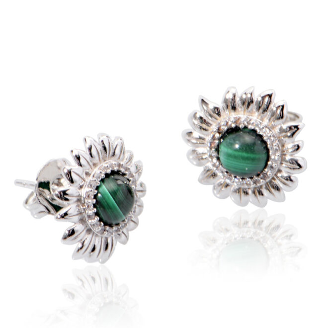 2.18g Elegant Sunflower Earrings – 925 Sterling Silver with Opal & Zircon | 18K Gold Plated Jewelry Gift - Image 3