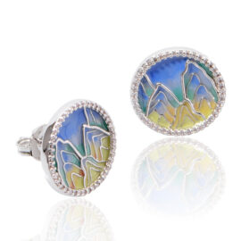 2.72g Energy Stone Earrings – Hypoallergenic Stainless Steel with Amazonite & Lapis Lazuli Studs