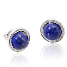 3.1g Healing Gemstone Stud Earrings – Stainless Steel | Natural Amazonite & Lapis Lazuli for Women