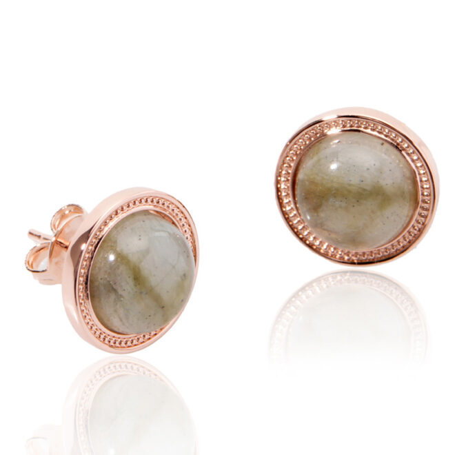 3.1g Healing Gemstone Stud Earrings – Stainless Steel | Natural Amazonite & Lapis Lazuli for Women - Image 2