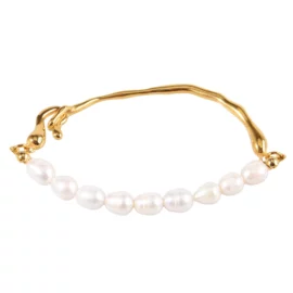 OuDiSi 18k Gold PlatedNatural FreshwaterPearls Bracelet