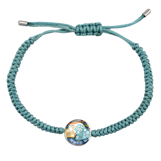 New Handmade Knitted Matching Couple Bracelet Friendship Relationship Gold round Enamel Bracelet - Image 6