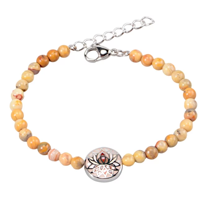 Fashion Bracelet with Colorful Imitation Stone Beads & Stainless Steel Charm - Image 5
