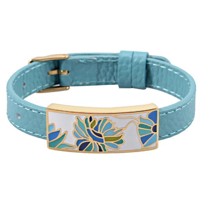 New Fashion Women's Enamel Leather Bracelet Mother of Pearl Jewelry Women Stainless Steel Bangle - Image 2