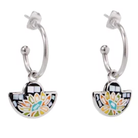 Spiritual Stainless Steel Earrings – Lotus Charm for Mindful Fashion