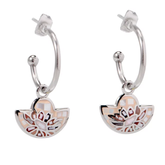 Lotus Blossom Earrings – Trendy Minimalist Hoops for Everyday Zen - Image 5