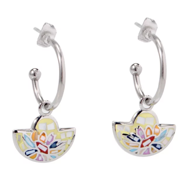 Lotus Blossom Earrings – Trendy Minimalist Hoops for Everyday Zen - Image 4