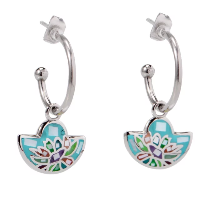 Lotus Blossom Earrings – Trendy Minimalist Hoops for Everyday Zen - Image 3