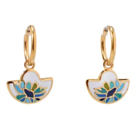 Lotus Blossom Earrings – Trendy Minimalist Hoops for Everyday Zen