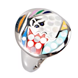 Wholesale Stainless Steel Ring Enamel Rings Colorful 925 Sterling Silver Rose Gold Plated Enamel Jewelry
