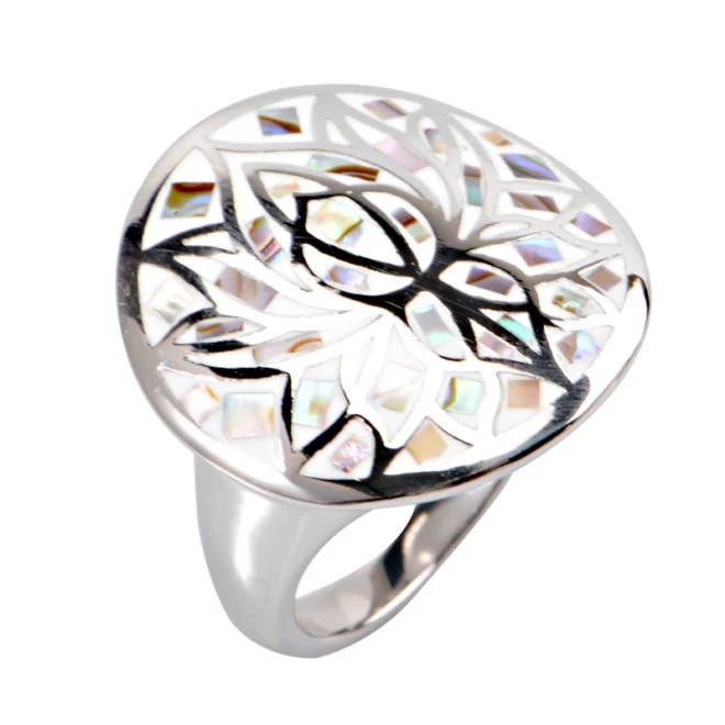 Colorful Lotus Mandala Ring – Enamel Inlay Stainless Steel Jewelry - Image 2