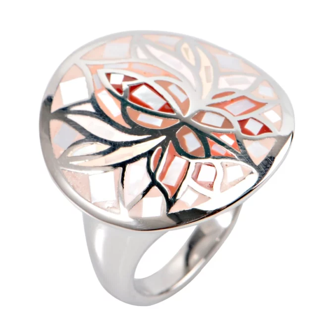 Shine Bright with Every Color – Artistic Stainless Steel Ring for Women - Image 4