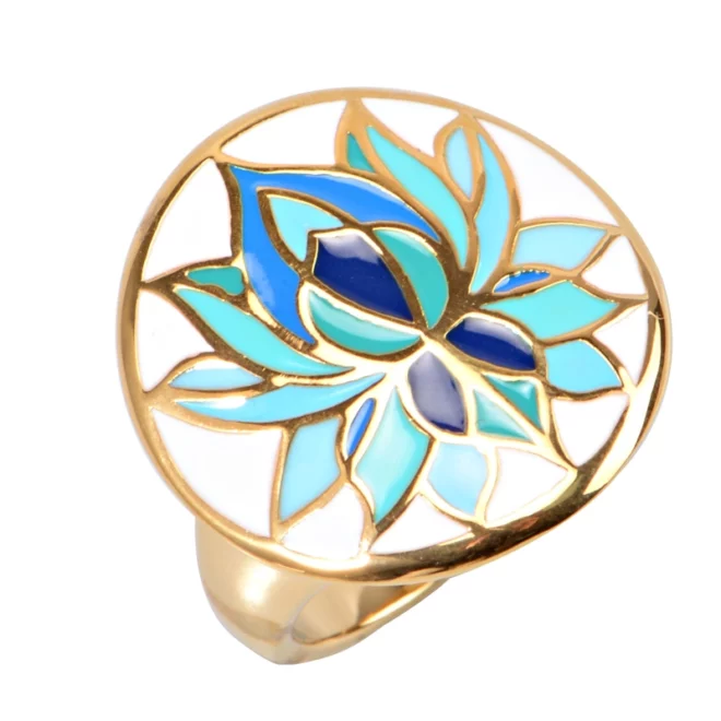 Shine Bright with Every Color – Artistic Stainless Steel Ring for Women