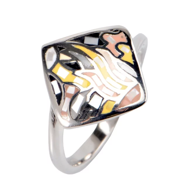 Men's Women's New Stainless Steel Ring Simple Inlaid Shell with Titanium Steel Fashionable Gemstone Jewelry for Engagement Party - Image 3