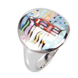 New Unique Ring Exquisite Colorful Handmade Enamel Women’s Jewelry Geometric Ring