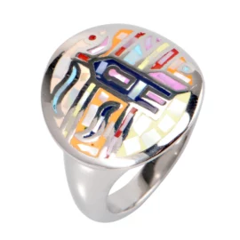 Fine Fashion Muti-color Jewelry 316L SS Beautiful Finger Ring for Women