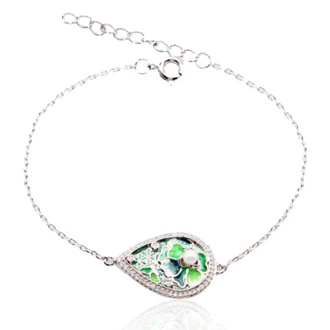 2.94g Ecology Pool lotus Blessing Bracelet The Best Gift