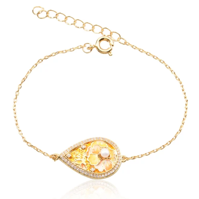 2.94g Ecology Pool lotus Blessing Bracelet The Best Gift - Image 2