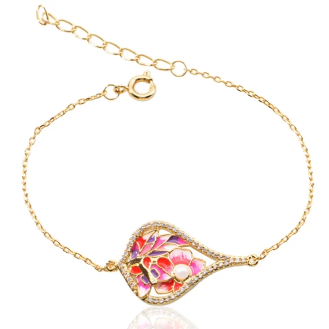 2.76g Simple Colorful Zircon Necklace Bracelet Set Women Bridal Wedding - Image 2