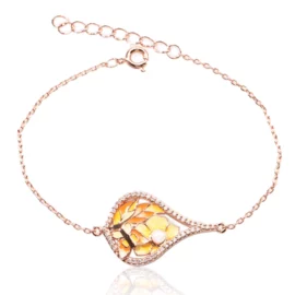2.76g Simple Colorful Zircon Necklace Bracelet Set Women Bridal Wedding