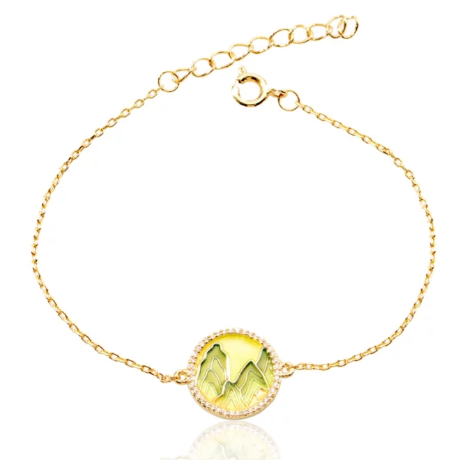 2.2g Mujer Pulsera Brazaletes Bracelet Women Oro Laminado Gold Plated - Image 2