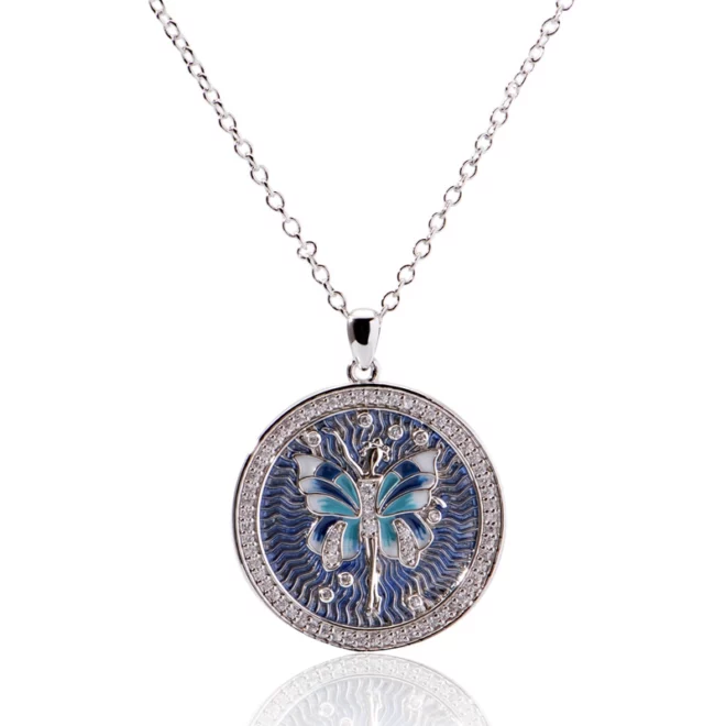 3.86g Diamond Round Perfume Diffuser Pendant Necklace – Openable Aromatherapy Jewelry