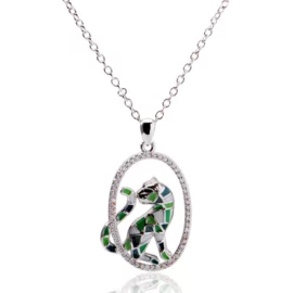3.14g Micro Pave Zirconia Zodiac Sign Necklace Astrology Jewelry